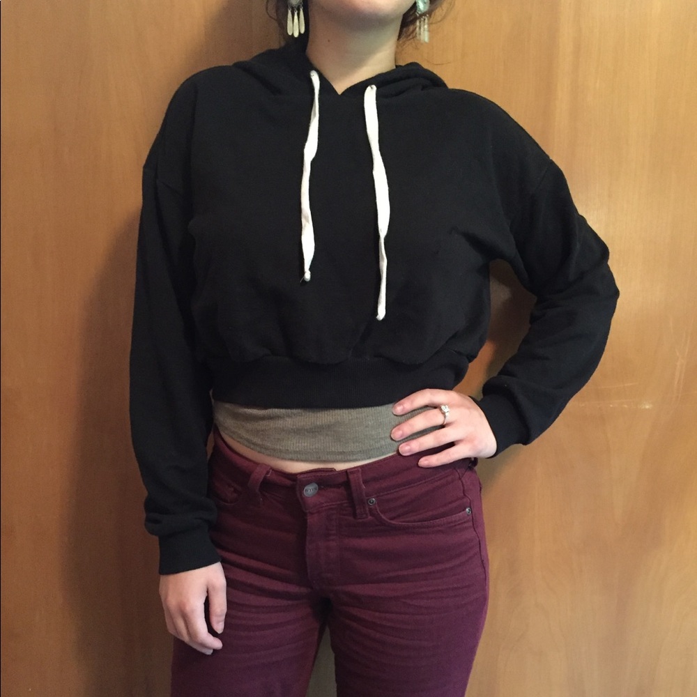 Forever 21 crop top hoodie